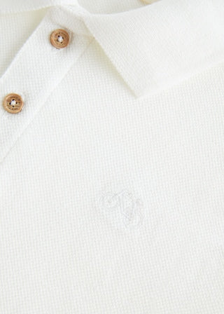 Embroidered cotton polo.