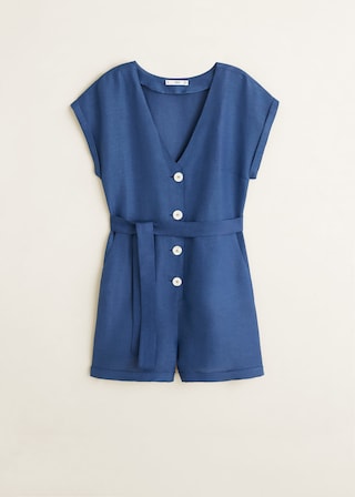 Straight short jumpsuit.