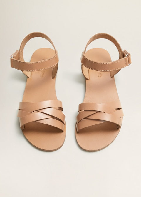 Leather straps sandals.