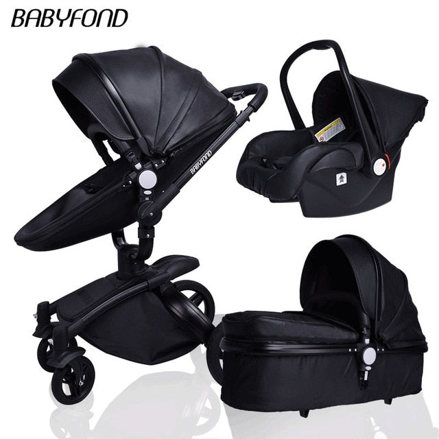 Fast shipping ! luxurious 3 in 1 baby stroller aluminium alloy baby
