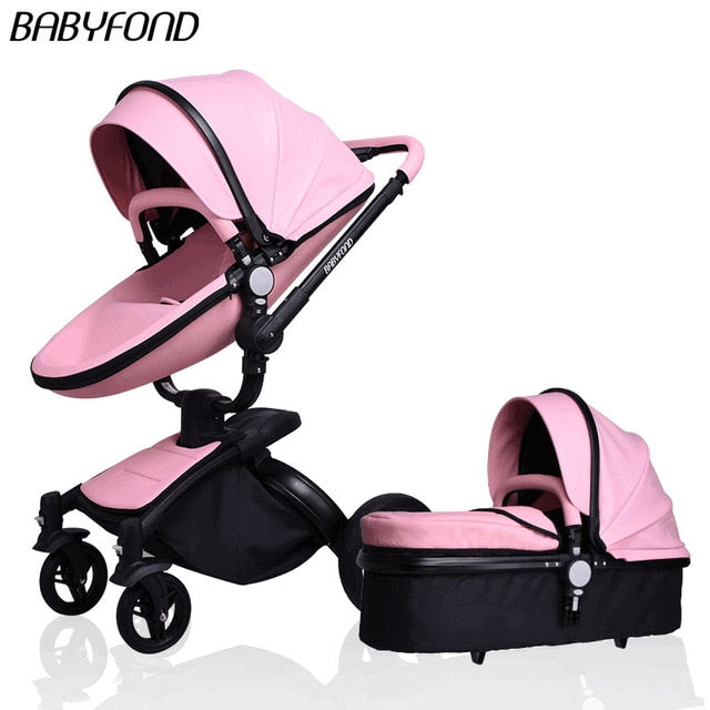 Fast shipping ! luxurious 3 in 1 baby stroller aluminium alloy baby