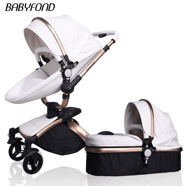 Fast shipping ! luxurious 3 in 1 baby stroller aluminium alloy baby