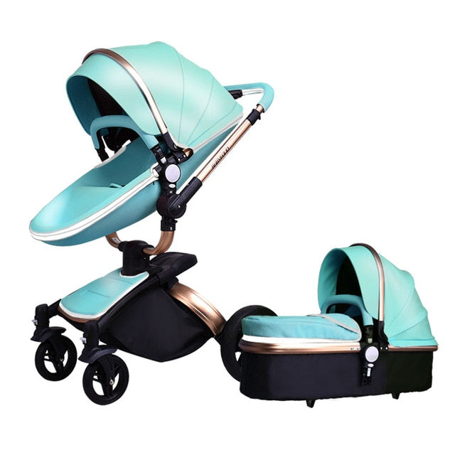 Fast shipping ! luxurious 3 in 1 baby stroller aluminium alloy baby