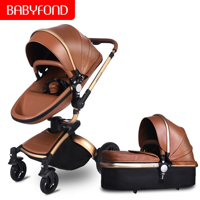 Fast shipping ! luxurious 3 in 1 baby stroller aluminium alloy baby