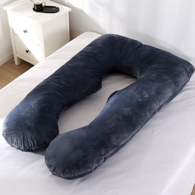 Soft Fleece Pregnant Pillowcase Gravida U Type Lumbar Pillow