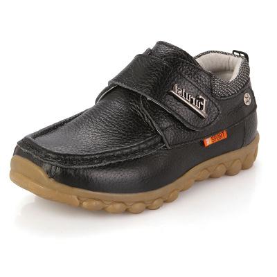 2019 Spring Kids Genuine Leather Shoes For Boys Black School