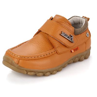 2019 Spring Kids Genuine Leather Shoes For Boys Black School