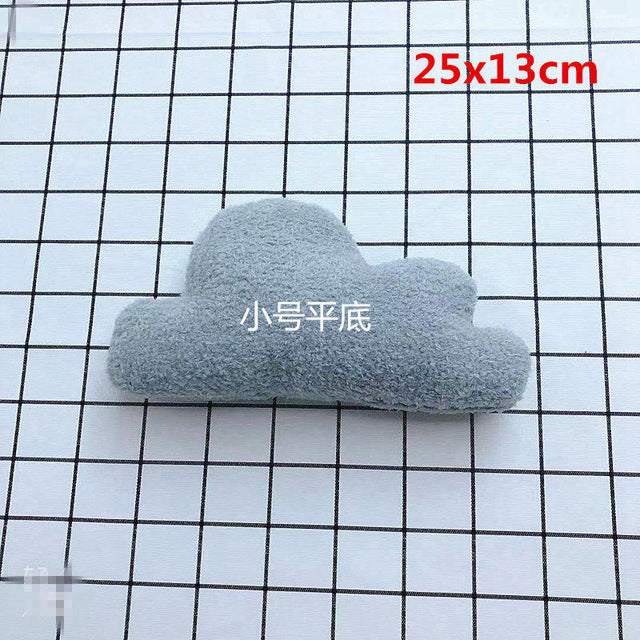 Lovely Gray White Cloud Shaped Pillow Cushion Stuffed