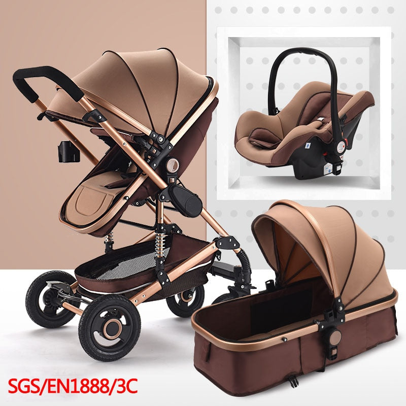 Multifunctional 3 in 1 Baby Stroller High Landscape Stroller