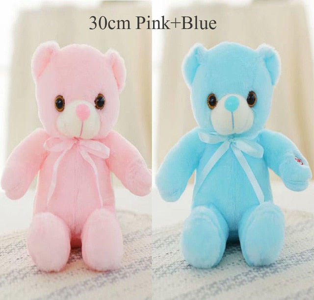 LED Teddy Bear Stuffed Animal Plush Toy Colorful Glowing Teddy Bear Christmas Gift for Kid