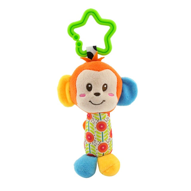 Baby Rattles Toys Stroller Hanging Soft Toy Cute Animal Doll Baby