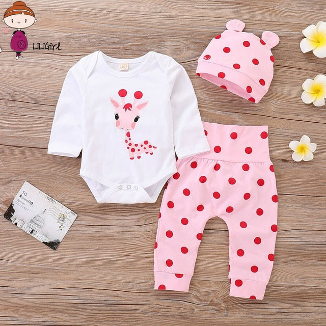 LILIGRIL Baby Girl Clothes Polka Dot Newborn Baby Girl