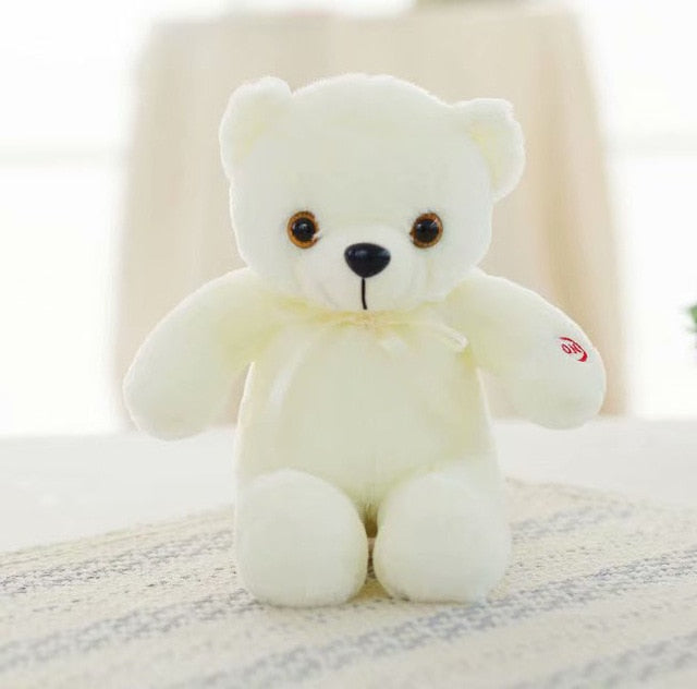 LED Teddy Bear Stuffed Animal Plush Toy Colorful Glowing Teddy Bear Christmas Gift for Kid
