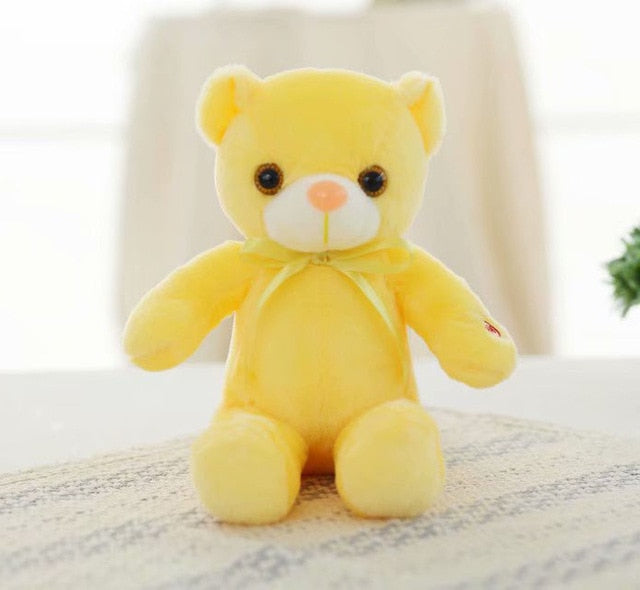 LED Teddy Bear Stuffed Animal Plush Toy Colorful Glowing Teddy Bear Christmas Gift for Kid