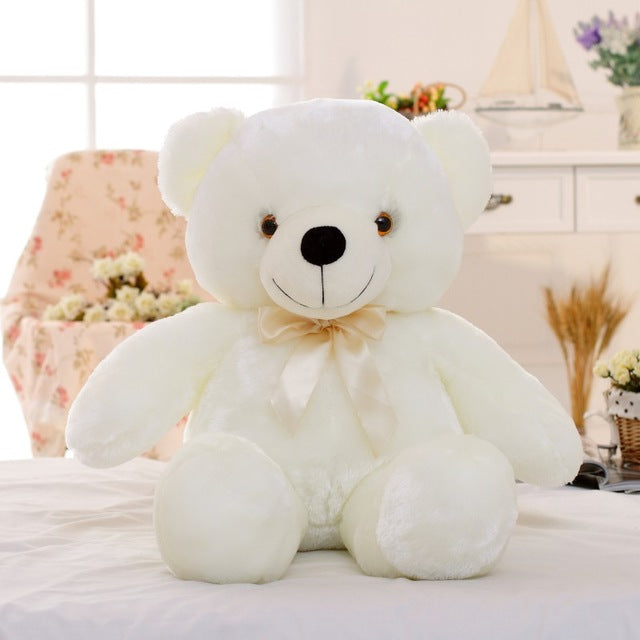 LED Teddy Bear Stuffed Animal Plush Toy Colorful Glowing Teddy Bear Christmas Gift for Kid