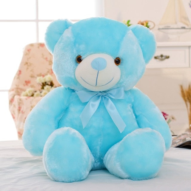 LED Teddy Bear Stuffed Animal Plush Toy Colorful Glowing Teddy Bear Christmas Gift for Kid