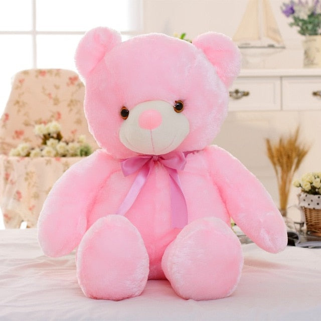 LED Teddy Bear Stuffed Animal Plush Toy Colorful Glowing Teddy Bear Christmas Gift for Kid