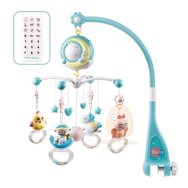 Baby Rattles Crib Mobiles Toy Holder Rotating Crib