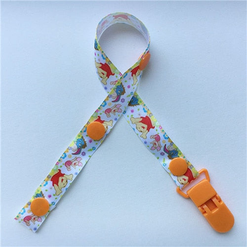 Cartoon Baby Pacifier Clips Pacifier Chain Ribbon