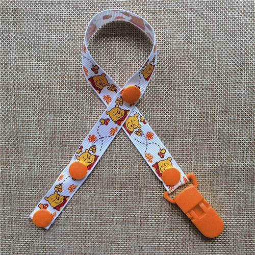 Cartoon Baby Pacifier Clips Pacifier Chain Ribbon