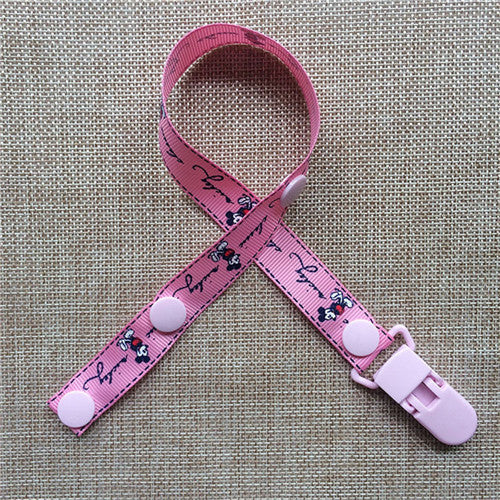 Cartoon Baby Pacifier Clips Pacifier Chain Ribbon