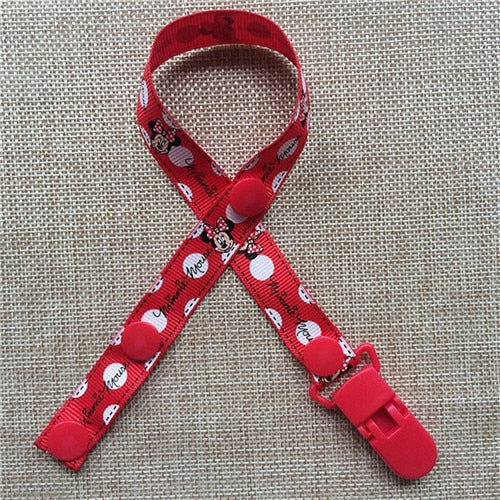 Cartoon Baby Pacifier Clips Pacifier Chain Ribbon