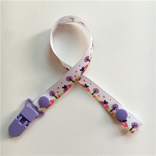 Cartoon Baby Pacifier Clips Pacifier Chain Ribbon