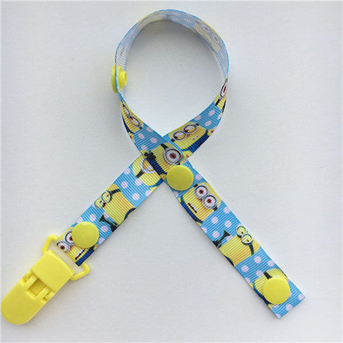 Cartoon Baby Pacifier Clips Pacifier Chain Ribbon