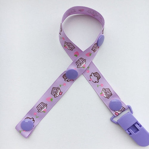 Cartoon Baby Pacifier Clips Pacifier Chain Ribbon