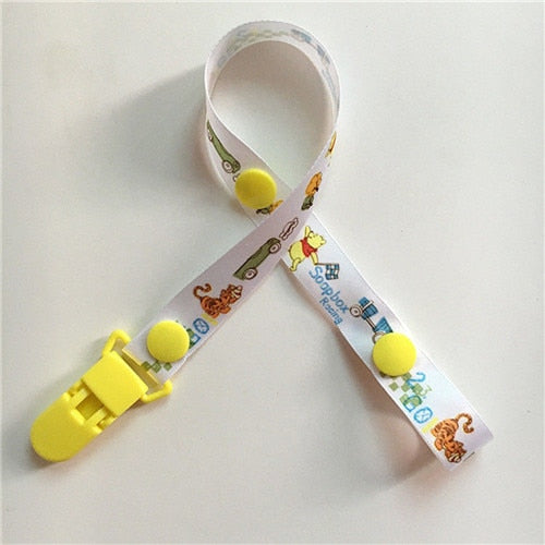 Cartoon Baby Pacifier Clips Pacifier Chain Ribbon