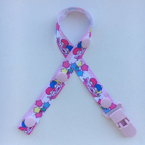 Cartoon Baby Pacifier Clips Pacifier Chain Ribbon