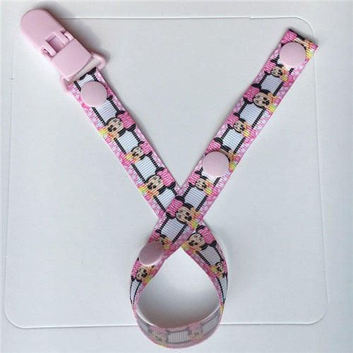 Cartoon Baby Pacifier Clips Pacifier Chain Ribbon