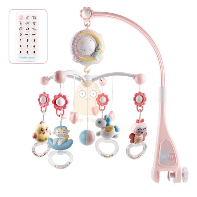 Baby Rattles Crib Mobiles Toy Holder Rotating Crib