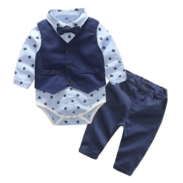 Cotton Baby Boy Clothing Set Spring Children Clothes Gentleman