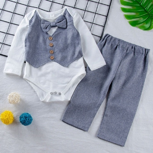 Cotton Baby Boy Clothing Set Spring Children Clothes Gentleman