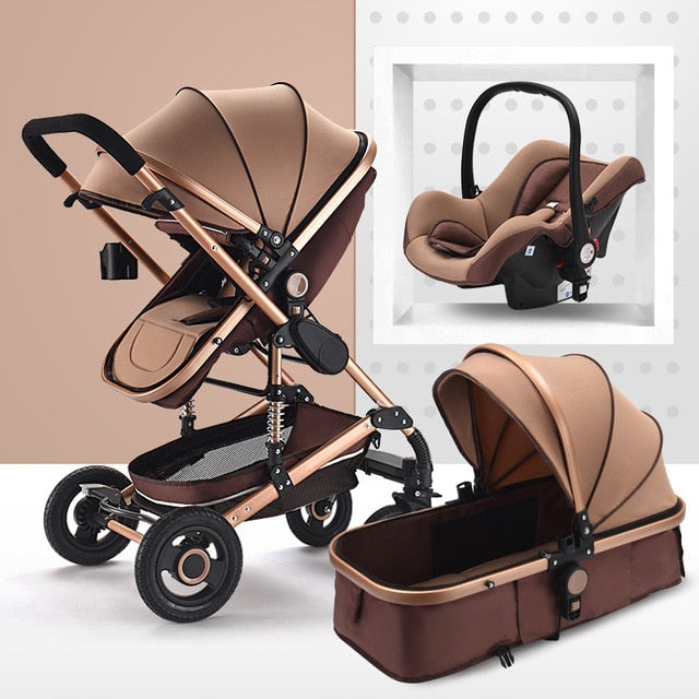 Multifunctional 3 in 1 Baby Stroller High Landscape Stroller