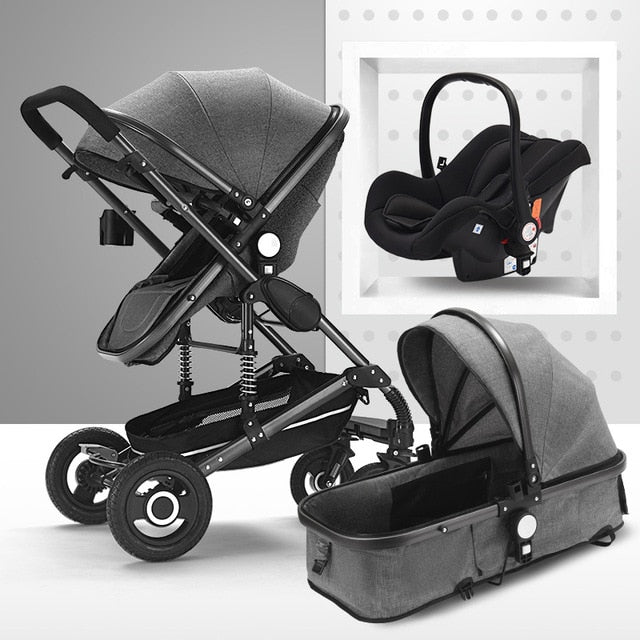 Multifunctional 3 in 1 Baby Stroller High Landscape Stroller