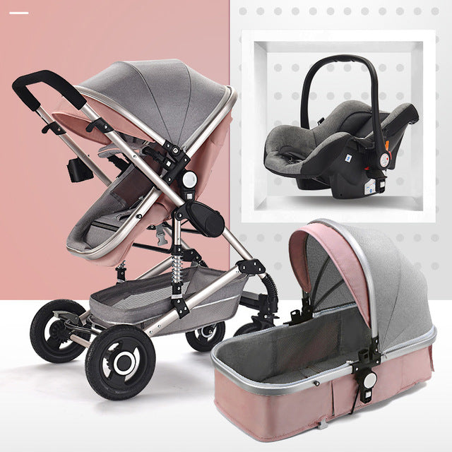 Multifunctional 3 in 1 Baby Stroller High Landscape Stroller